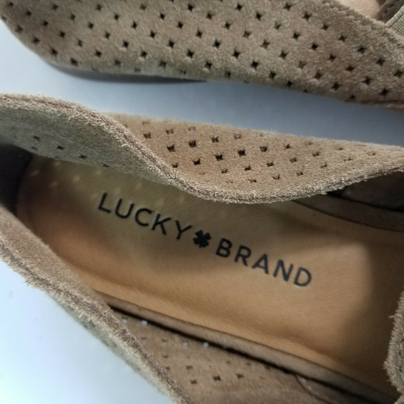 Lucky Brand Carthy Loafer Tan/Brown Suede Slip on - Picture 5 of 7
